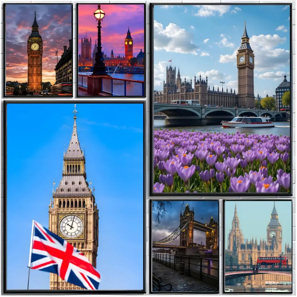 city travel wall decor L-London Poster Modern Wall Art Home Decor Living Room Decorative Print Unframed