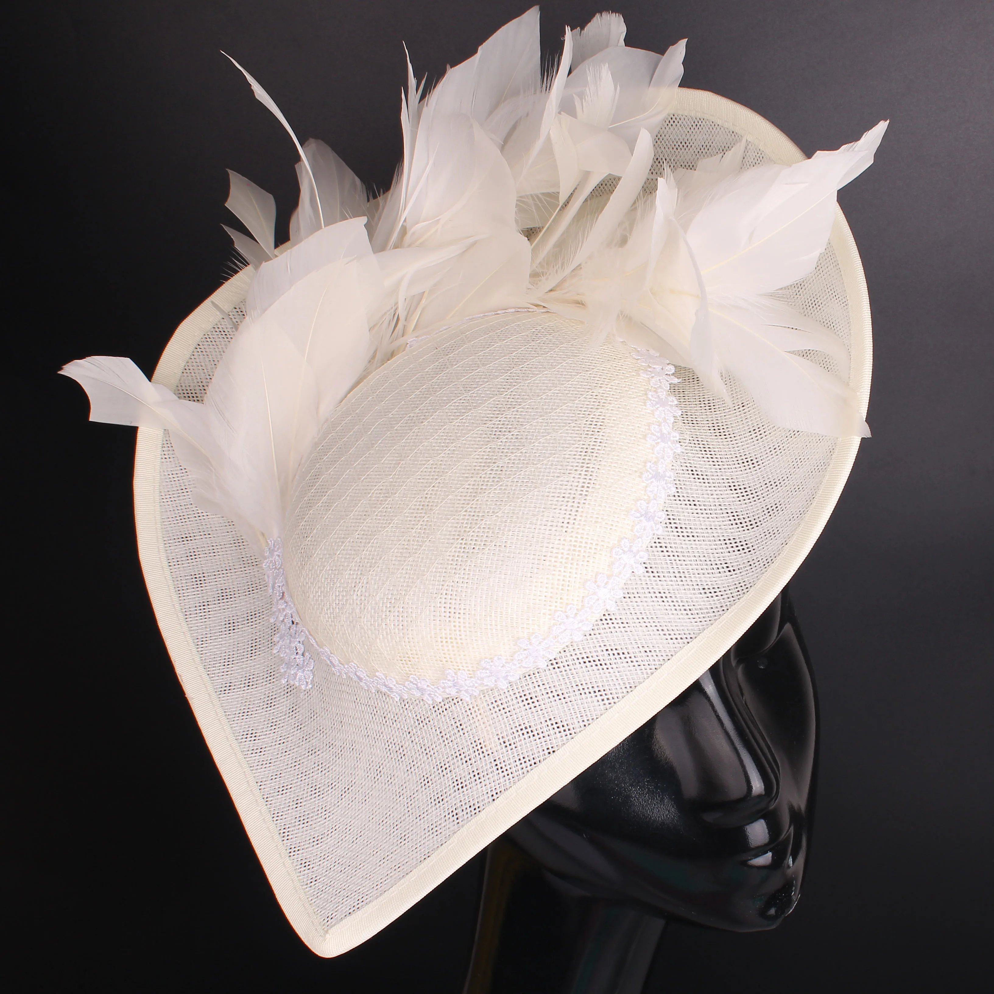 Fascinator różowe pióra kapelusze damskie eleganckie spinki do włosów Kentucky Derby imprezowa, koktajlowa akcesoria do włosów