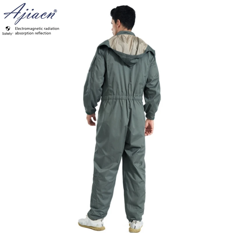 Genuine Electromagnetic radiation protective overalls Electric arc furnace power plant EMF shielding work clothes