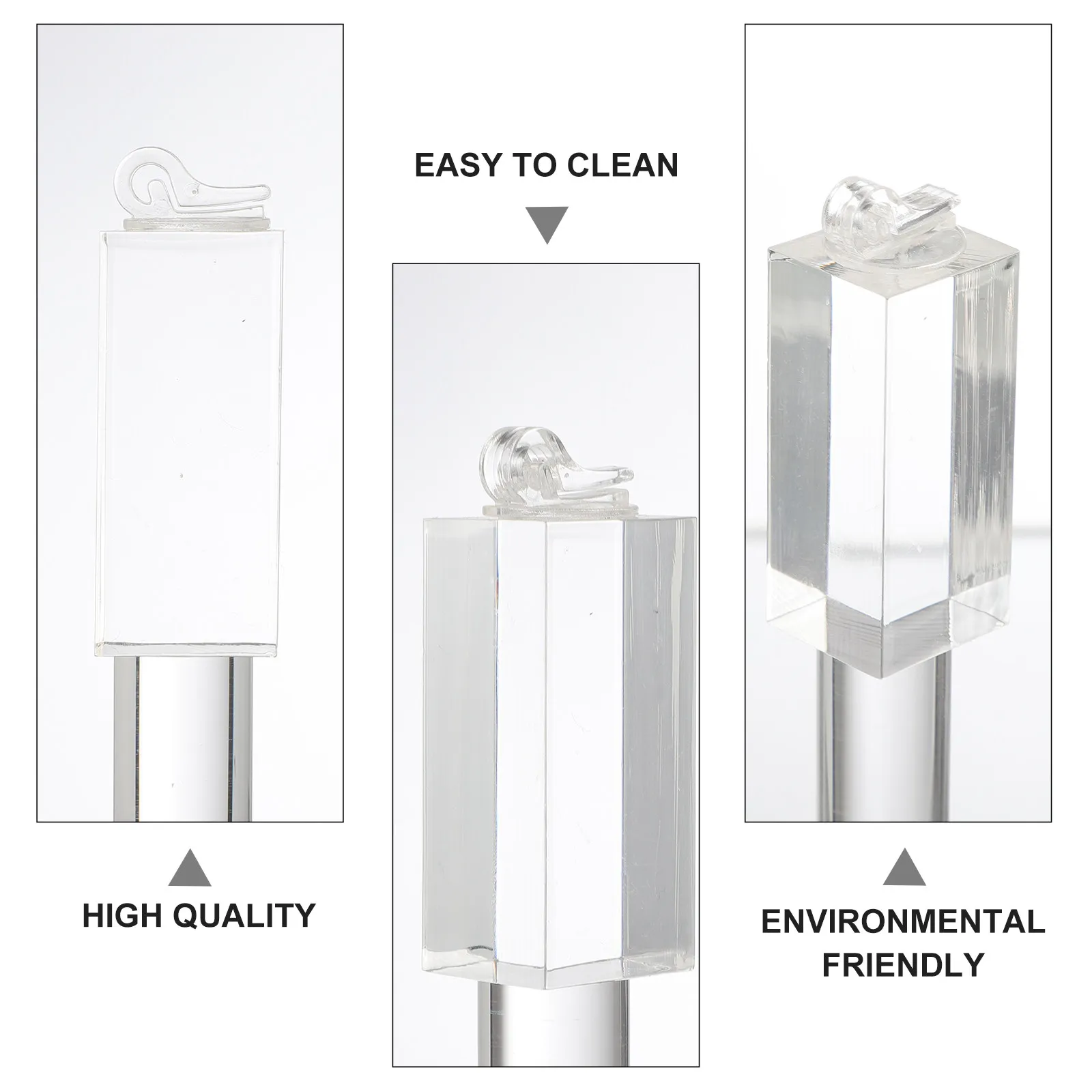Transparent Ring Holder Set, 7-Piece Jewelry Display Rack with Multiple Heights for Home & Shop