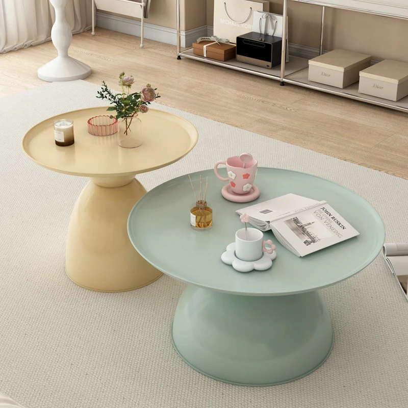 Modern Round Side Table Minimalist End Table for Living Room Sofa Creative Iron Tea Tables Designer