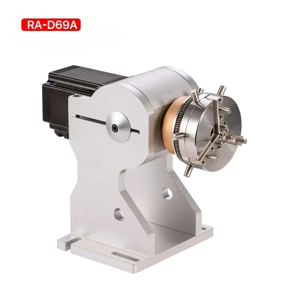 Three Chuck Rotary Worktable Rotary Device Diameter 69/80/100 Fixture Gripper for Co2 Fiber Marking Machine Extra Axis