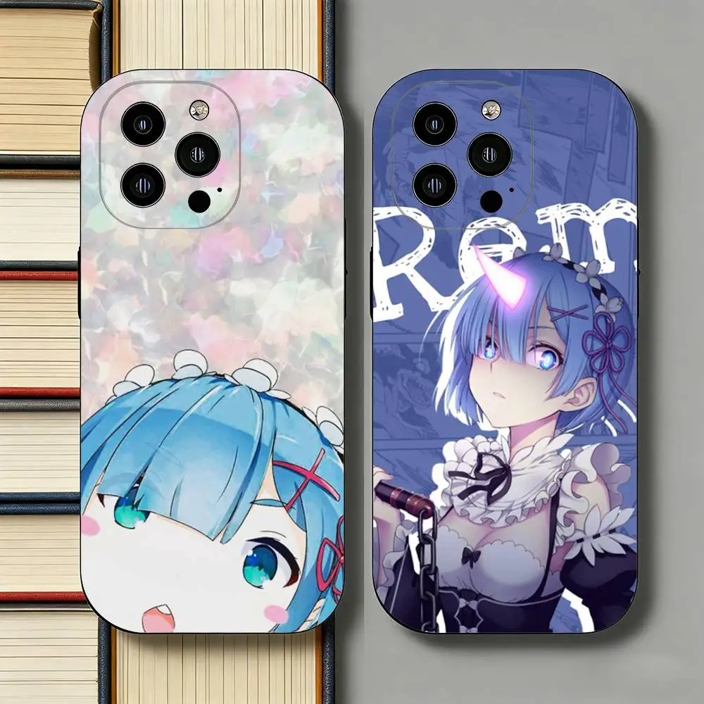 

Rem R-Re Anime Z-Zero iPhone Case For 17 Air 16 Pro Max 16e 15 Plus 14 13 12 11 Back Protector Cover