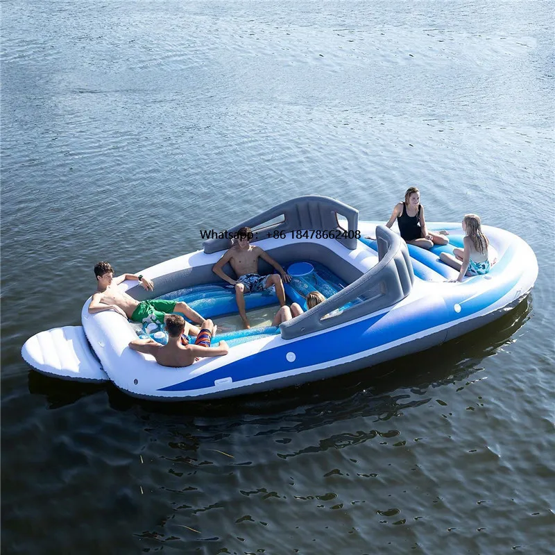 

Newest Inflatable Airtight Water Party Boat for Island Float