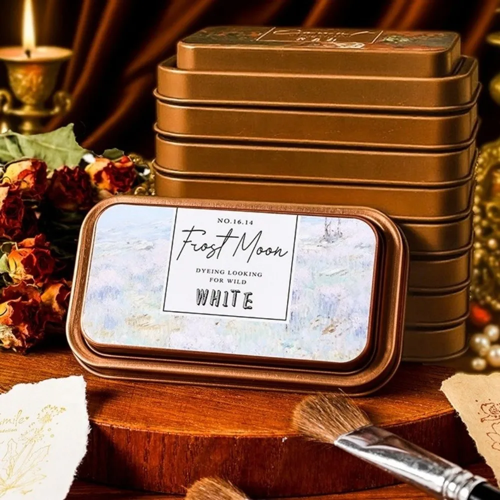 جديد ملون خمر مختمة مستطيلة سهلة الاستخدام طالب Inkpad ختم الوسادة القرطاسية مختمة سكرابوكينغ صنع #2