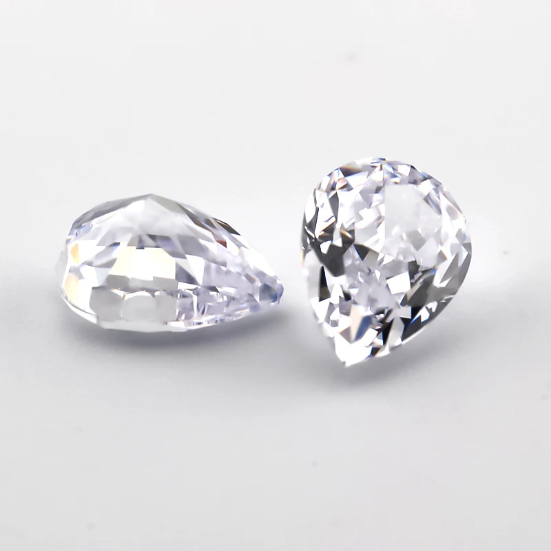 6x8mm Birnenförmige Crushed-Ice-Schliffe Lose CZ-Steine 5A Sortierte Farben Kubische Zirkonia Synthetische Edelsteine für Schmuckherstellung – Detail 1