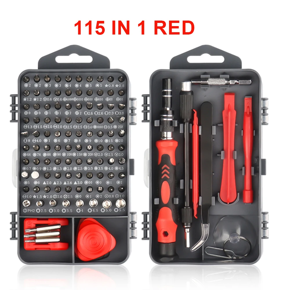 Precisie schroevendraaierset 140-delig elektronica gereedschapsset voor computer, laptop, mobiele telefoon, pc, MacBook, iPhone, PS4, PS5 reparatie