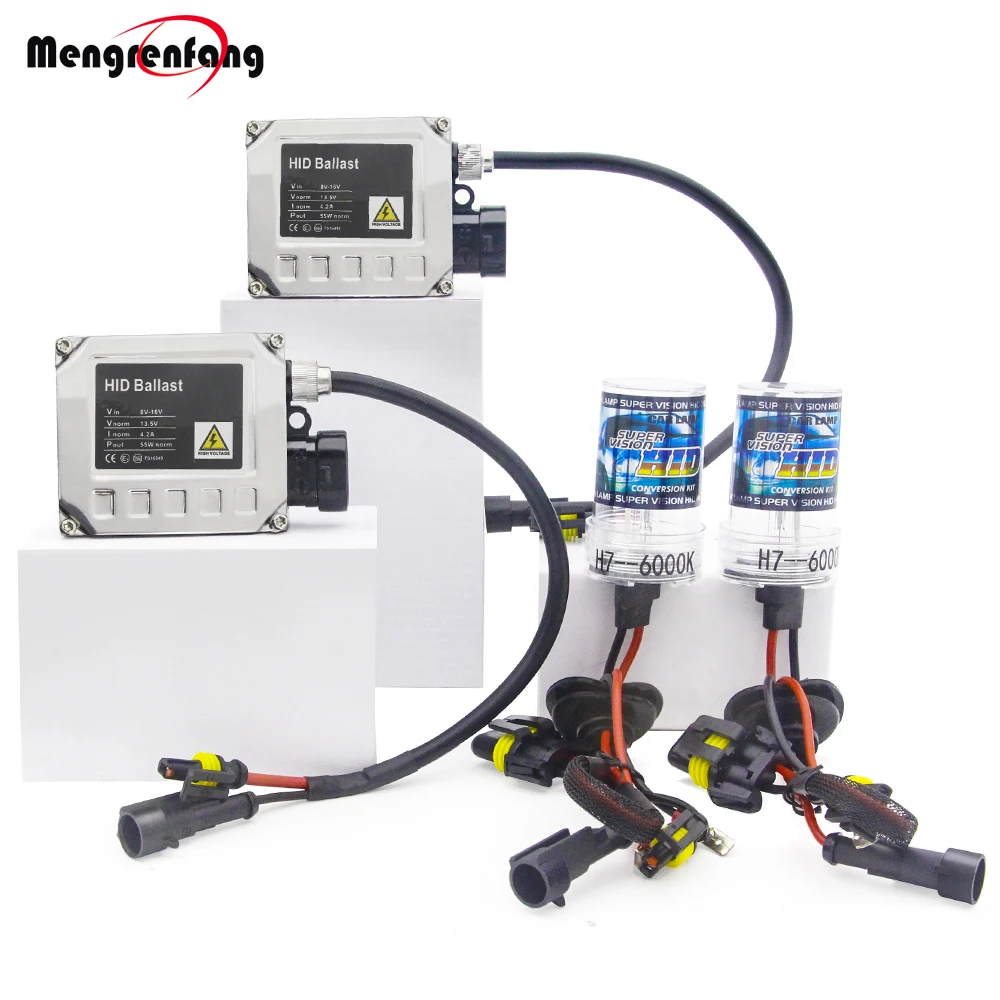 55W Xenon Light Ballast + Bulb Conversion HID Kit H1 H3 H7 H8 H9 H11 9005 HB3 9006 HB4 3000K-10000K 12V Car Headlight Fog Light