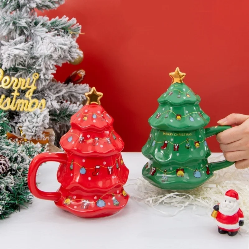 

New Creative Ceramic Christmas Mugs Home Breakfast Milk Coffee Mug Water Cups Personality Decoration Funny Gift Mugs Holiday