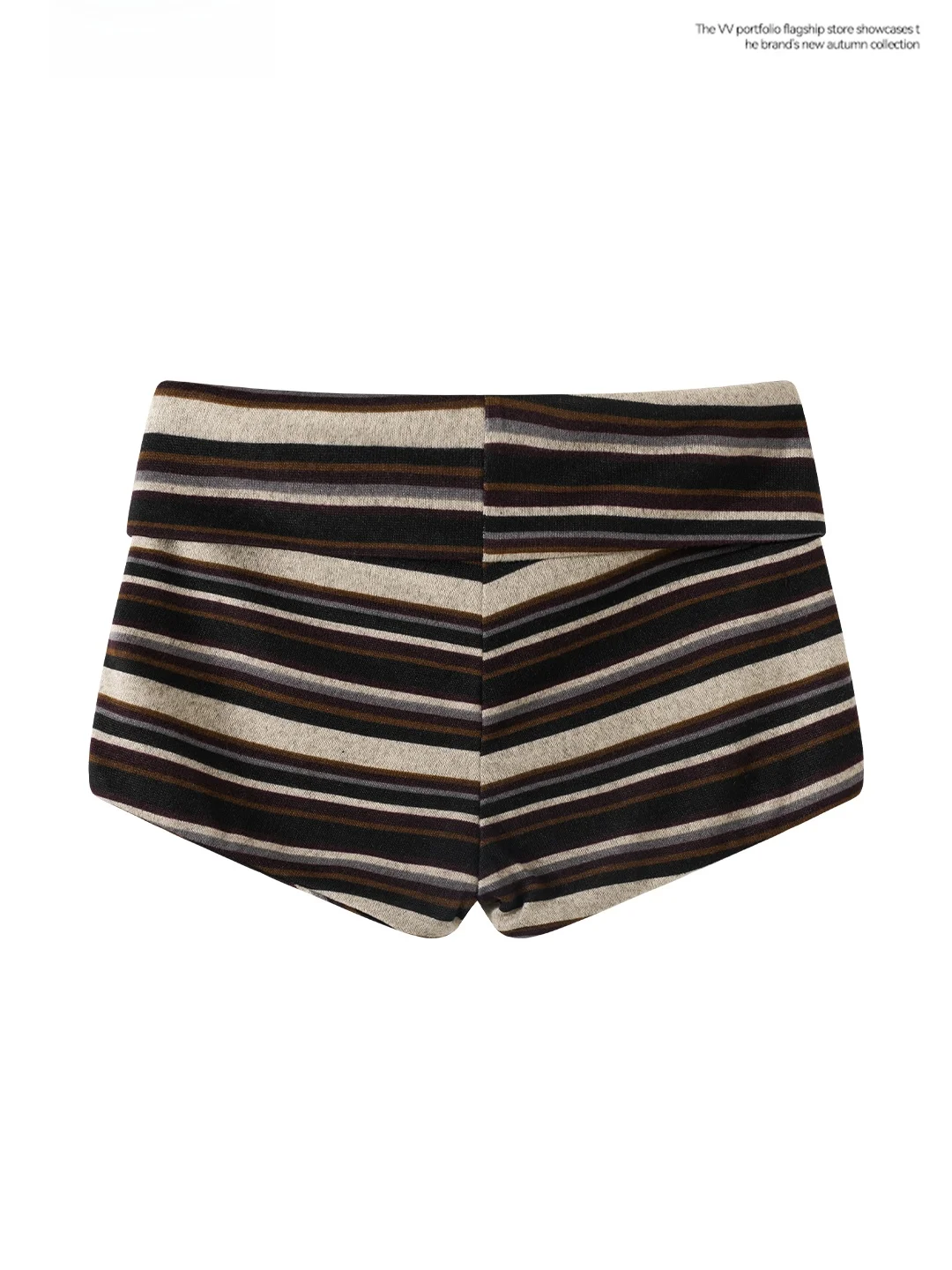 Retro Striped High Waist Women's Short Pants Base Layer Slimming Pure Desire Sexy Butt Lifting Casual Wear Online Exclusive