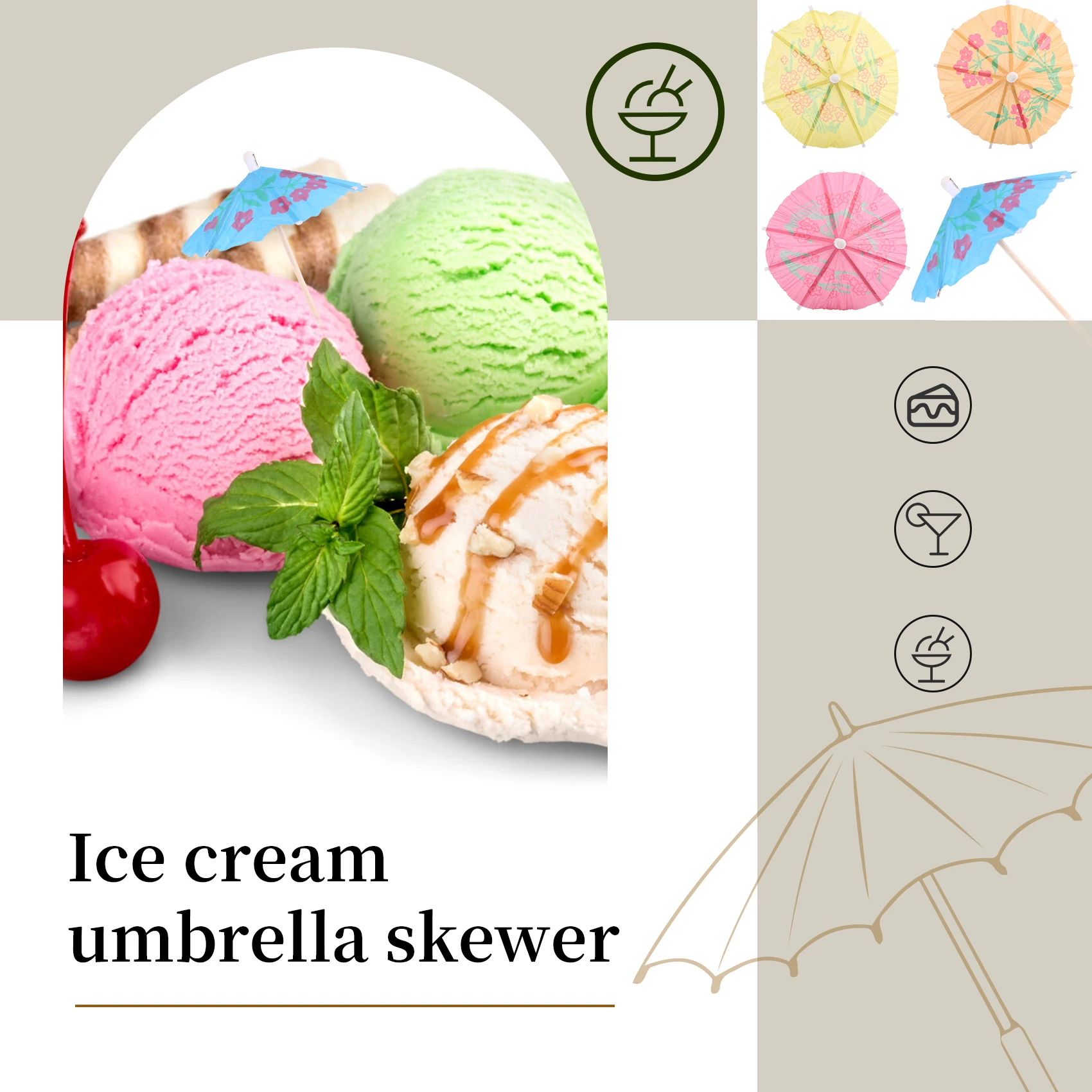 مظلة كوكتيل ABLK 144 قطعة للمشروبات والطعام، أعواد أسنان مزخرفة للحفلات، الفندق، المطعم، بار تيكي، حفلة هاواي