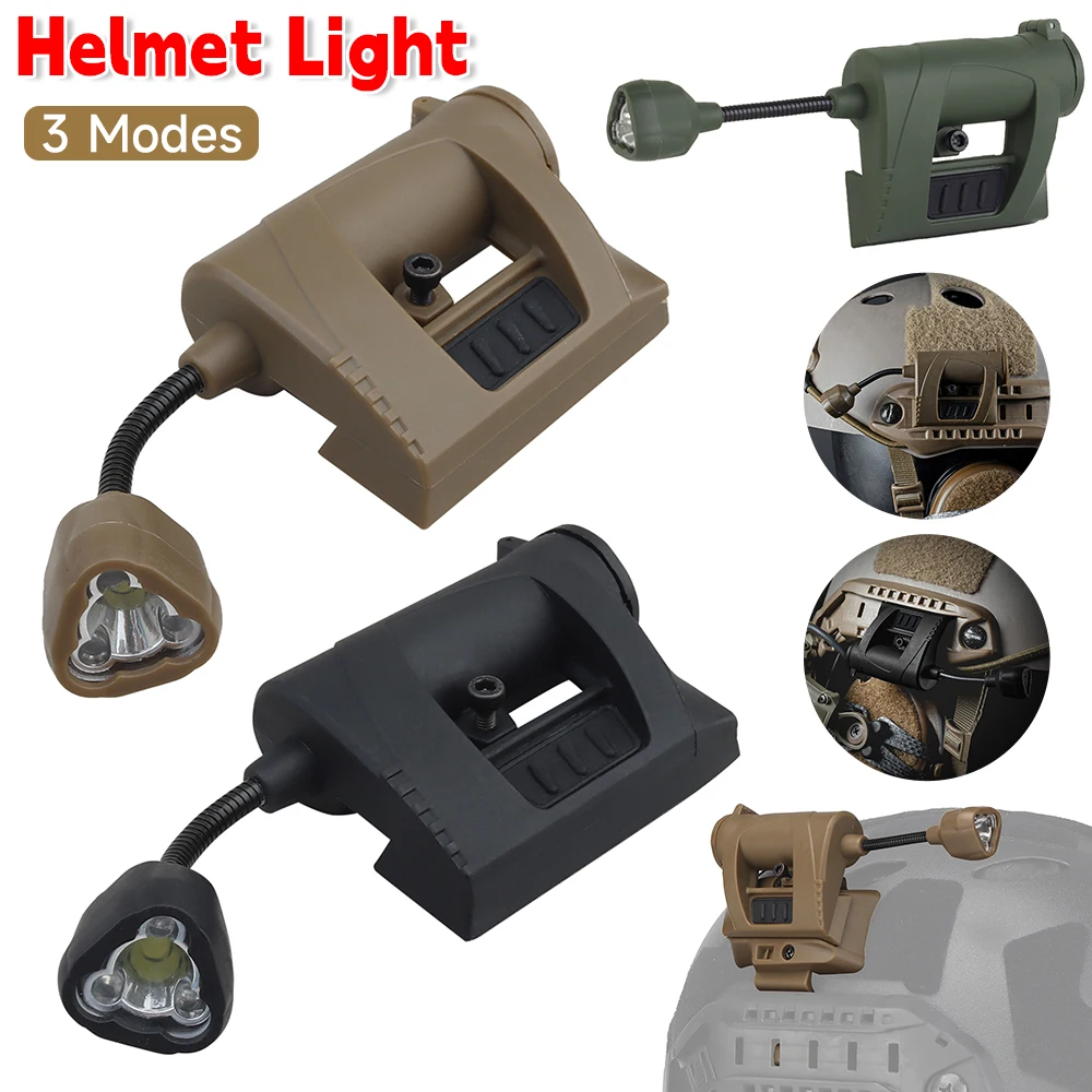 Tactical Helmet Light 3 Modes LED Head Flashlight Outdoor Military Tactical Flashlights Hunting Helmet Headlamp Camping Torch