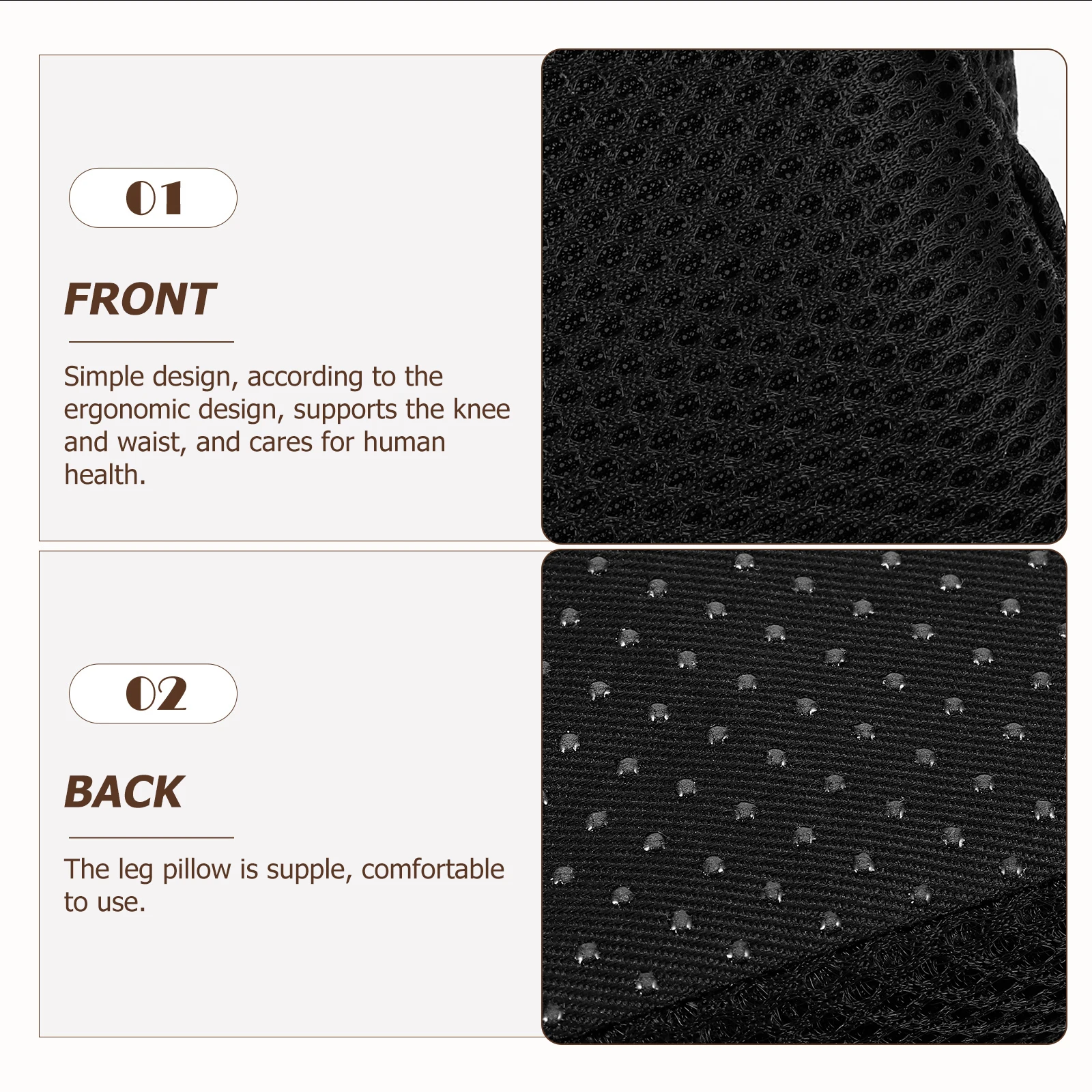 

Leg Under Knee Pillow For Back Sleepers, Lumbar Support Wedge For Lower Back Pain, Bed Leg Bolster Cushion, Memory Foam