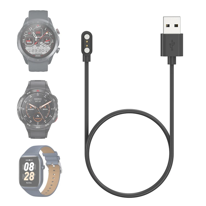 USB Charger Cable For Smart Watch Mibro GS Pro Active Mibro A2 A3 T1 T2 C2 C3 C4 Mibro Lite 2 3 Pro Smartwatch Accessories view 2
