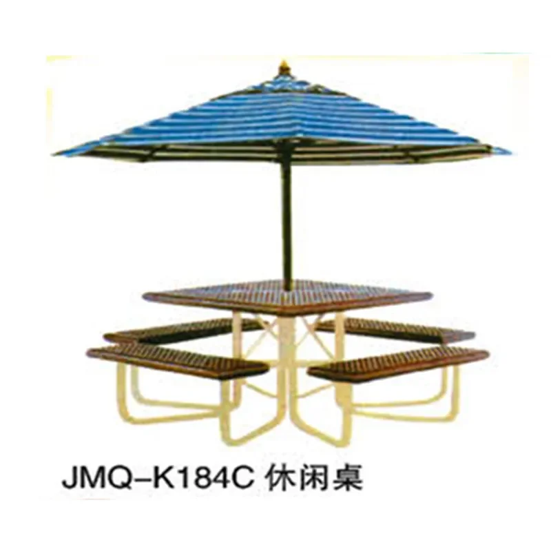 outdoor furniture park beach chair and table with umbrella