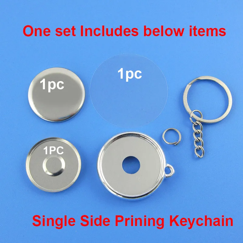 Single side 50pcs 25mm 32mm 37mm button badge keychain button badge blank material button badge parts