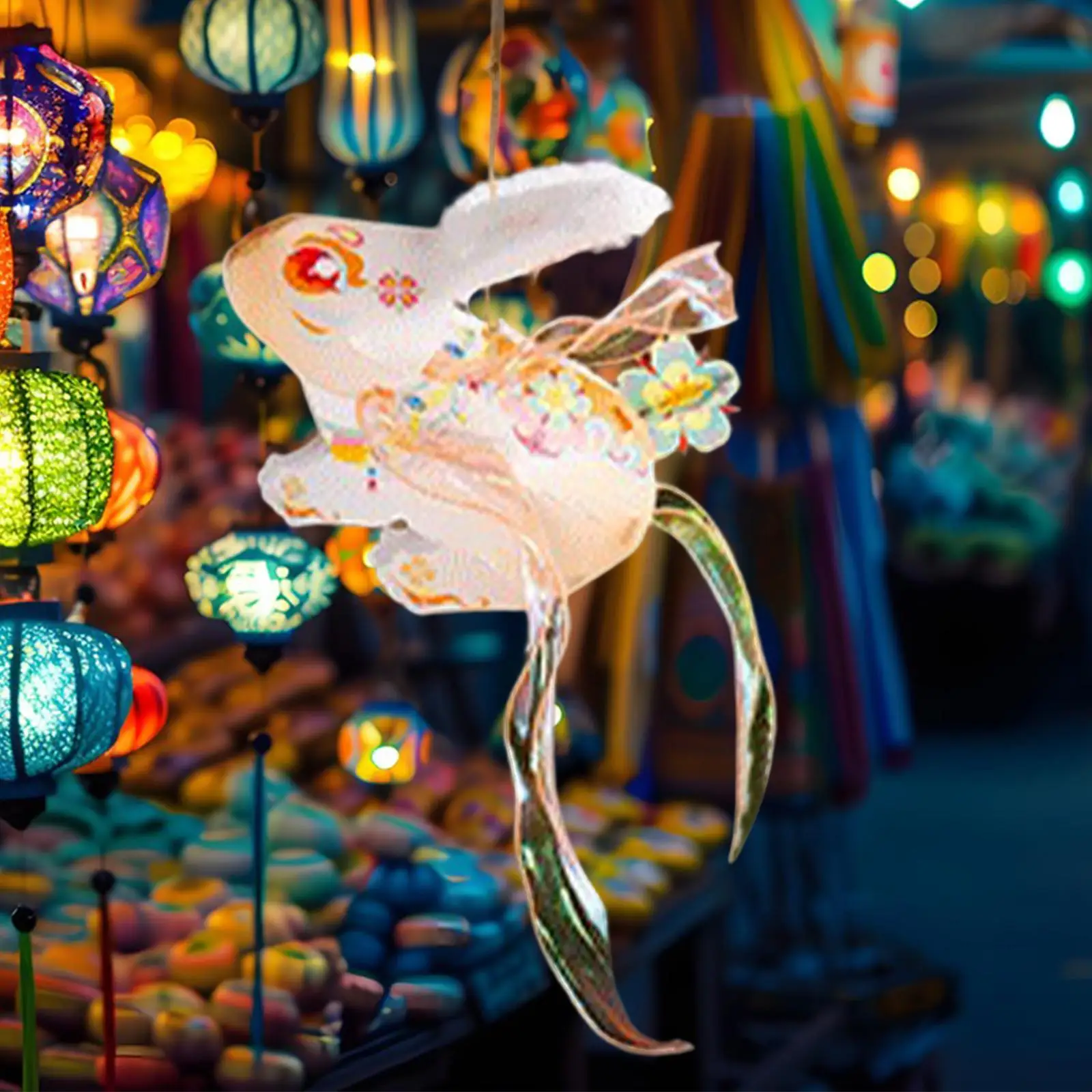 DIY 휴대용 랜턴 걸이등 토끼 모델 수제 펜던트 재료 세트 중국 랜턴 신년 결혼식 장식용