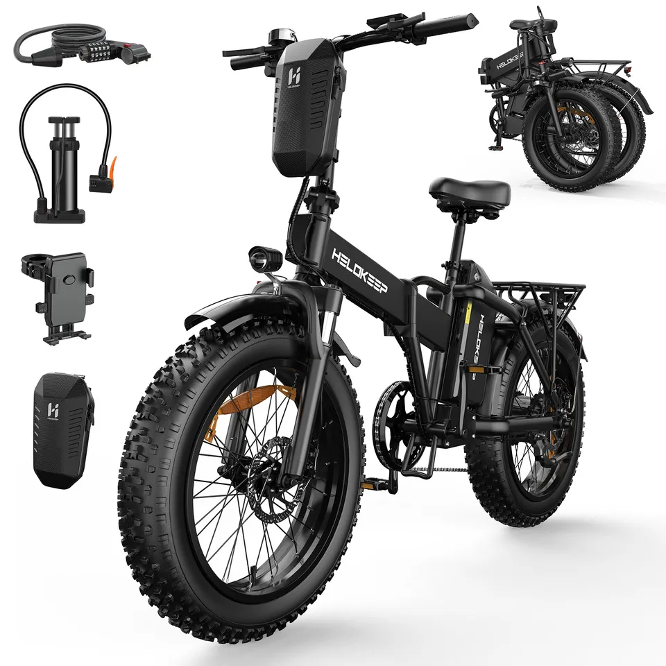 750W Motor Electric Folding bike 20" Fat Tires 48V 25Ah City bike for Adults