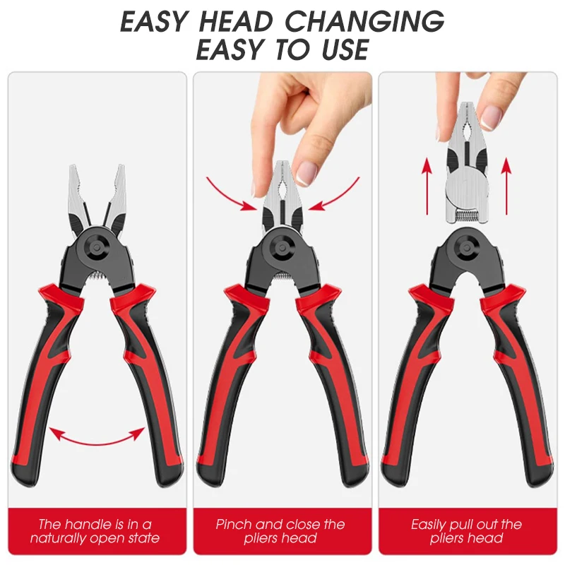 Xiaomi Multifunctional Pliers Stripping Cutting Crimping Wire Stripper Replaceable Head For Electricians Special Repair Tool KIT