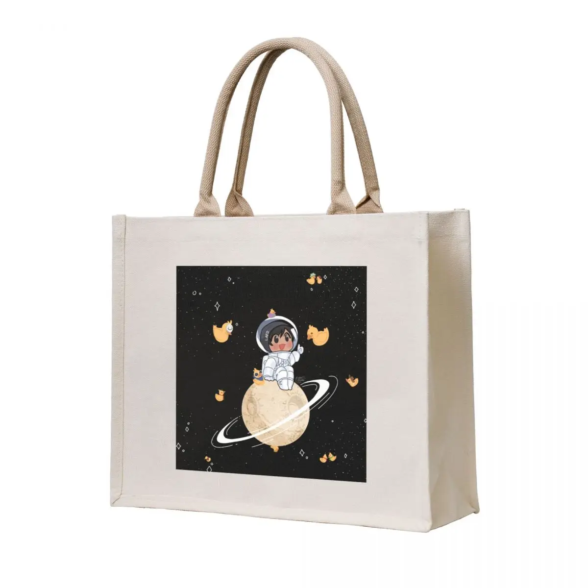 

Quackity Duck Planet Tote Bag Fabric bag eco pack female bag sacs de shopping