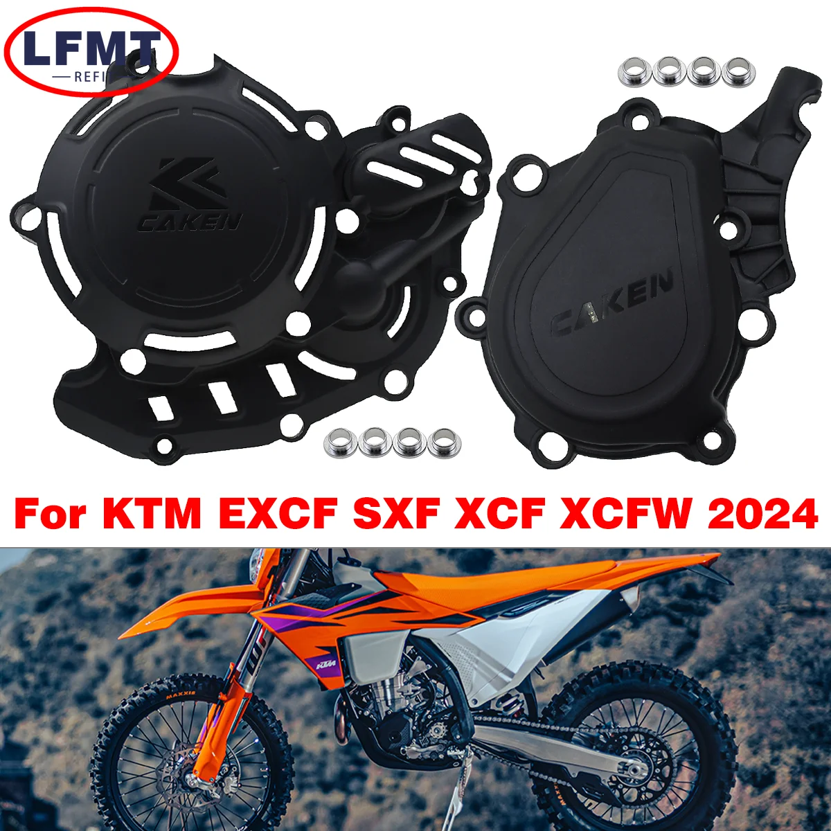 Motorcycle Engine Ignition Clutch Cover Protector Guard For KTM 450 500 EXCF SXF XCF XCFW XWF For Husqvarna FC FE FS PRO 4T 2024