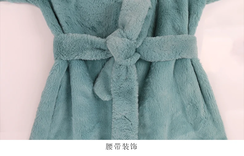 Nerazzurri Autumn Winter Extra Long Luxury Elegant Thick Warm Black Soft Fluffy Faux Rex Rabbit Fur Coat Women with Hood Sashes