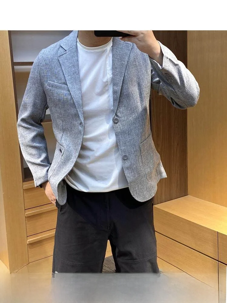 

High-End North American Golf Series UV Protection Breathable Thin Two-Button Single Row Men's Suit Jacket Spring Youth Style