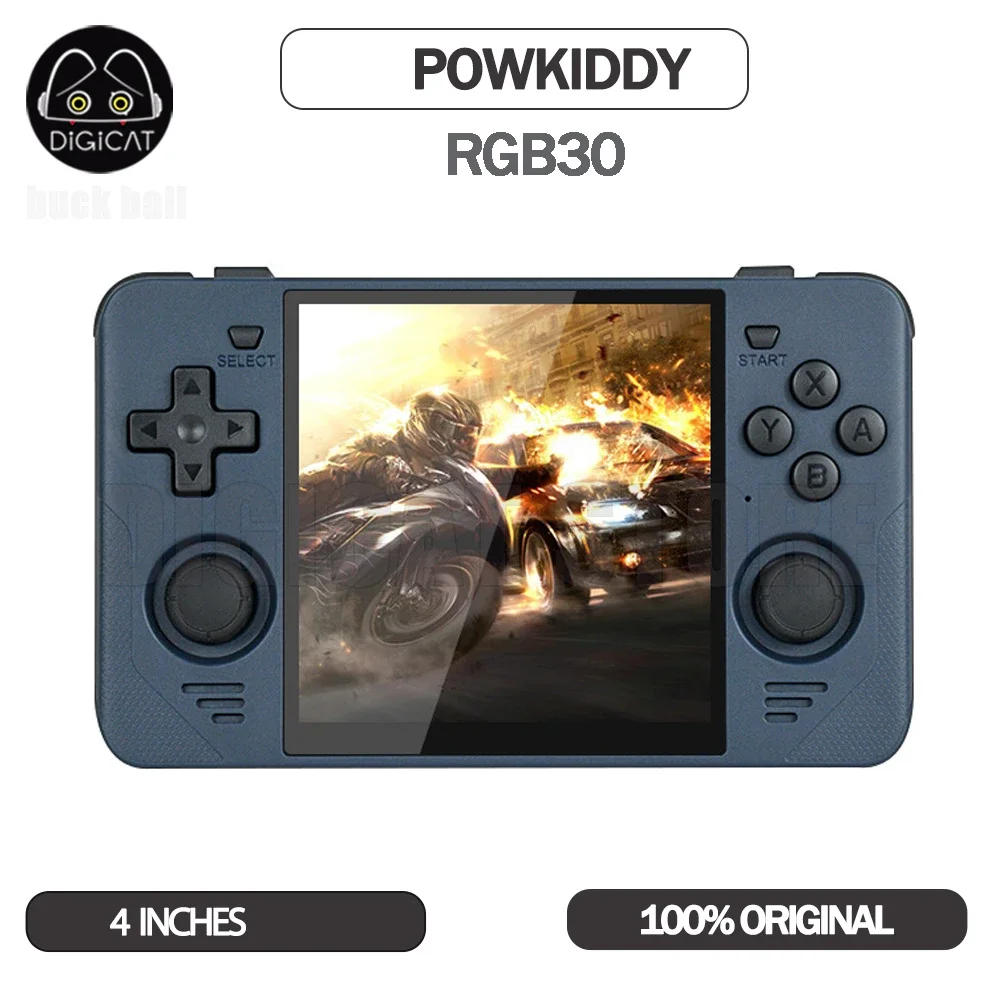 

Rgb30 Open Source Handheld Console 4 Inch Retro Pocket IPS Screen Hd 720*720 Built-In Wifi Rk3566 Open-Source Children Gifts