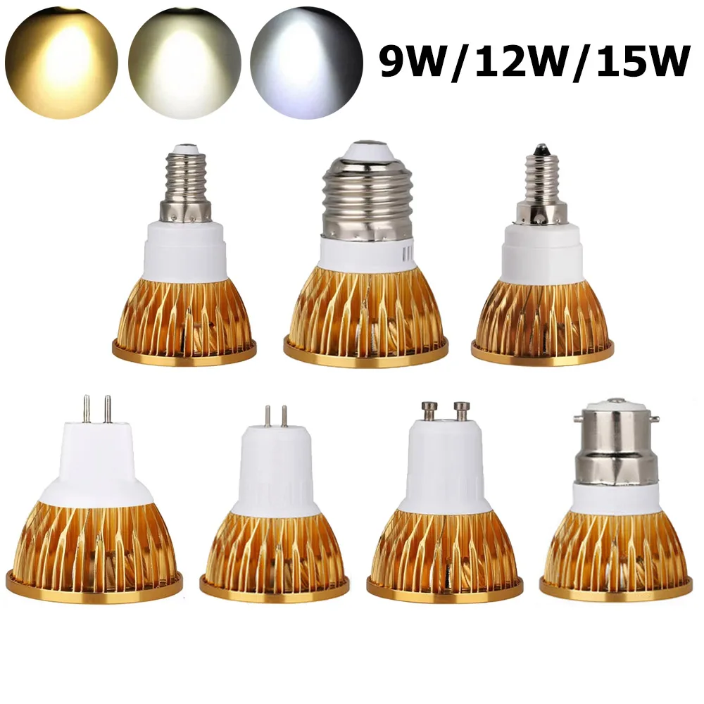 

9W 12W 15W LED COB Downlight Spotlights Decorative Neutral Ceiling Vintage Lights Saving Bulbs 220V Bulb Home Lamp E14 E27 GU10