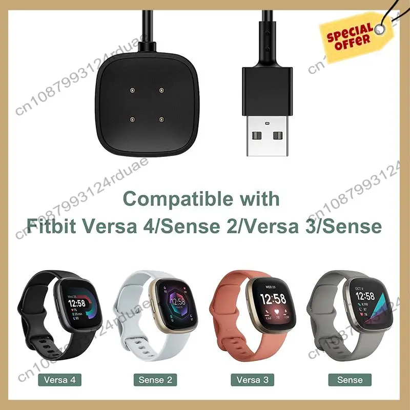 

A75T 2 шт. USB-кабель для зарядного устройства для Fitbit-Versa-4-Sense-2-Versa-3-Sense кабель USB-кабель для быстрой зарядки умных часов