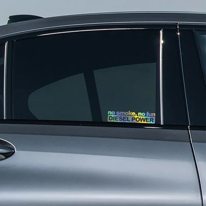 15.2X3.7CM Car Stickers NO SMOKE NO FUN DIESEL POWER Car Styling Decal Car Motorcycles  Accessories