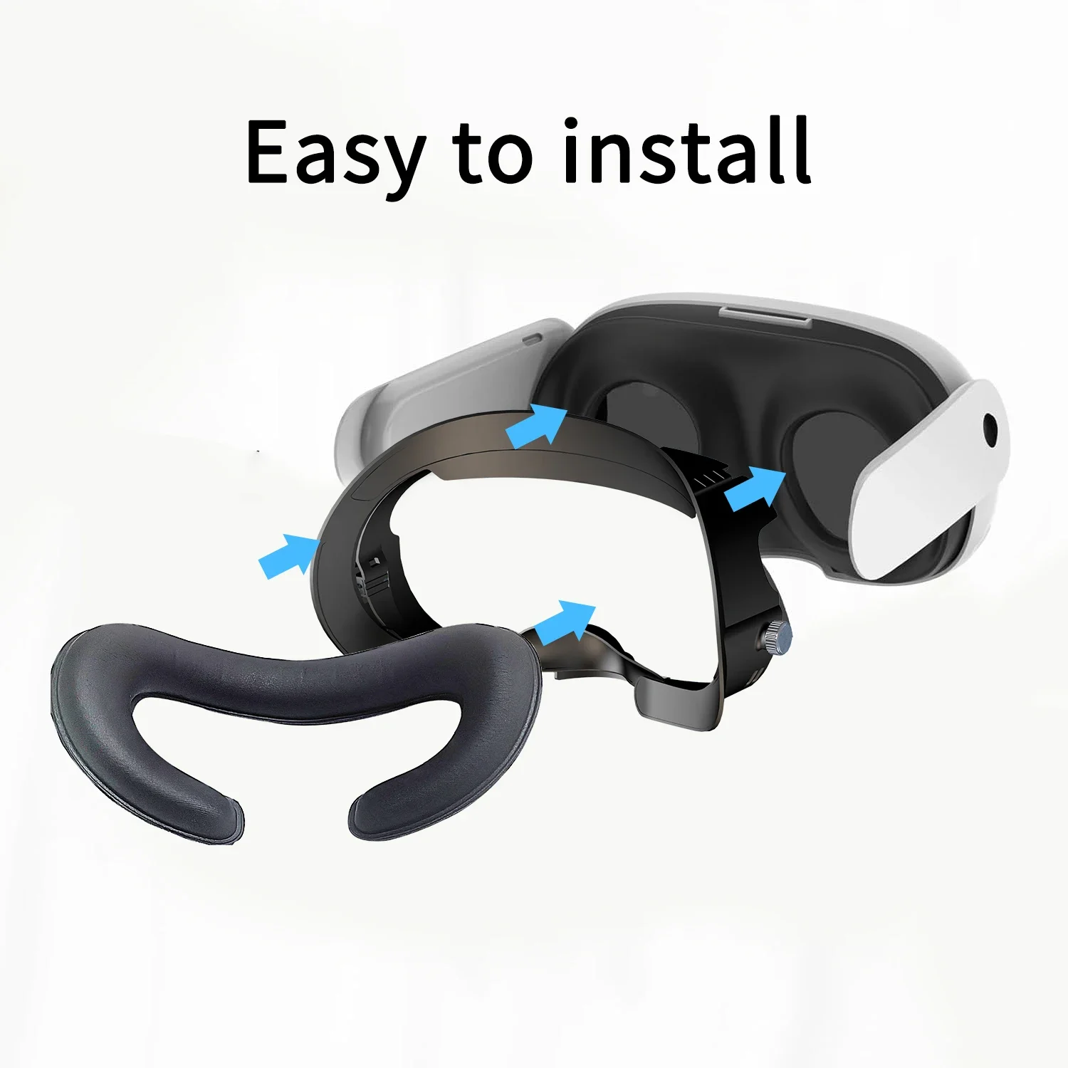 Adjustable Facial Replacement PU Leather Foam Bracket For Meta Quest 3 Comfortable Interface & Face Pad Cushion VR Accessories