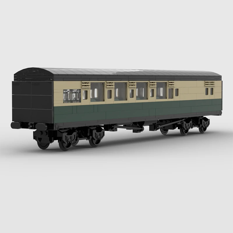 City Car Model MOC Building Bricks Express Train Brake Carriage Modular Technology Gifts Holiday Assemble Children Toys Suit