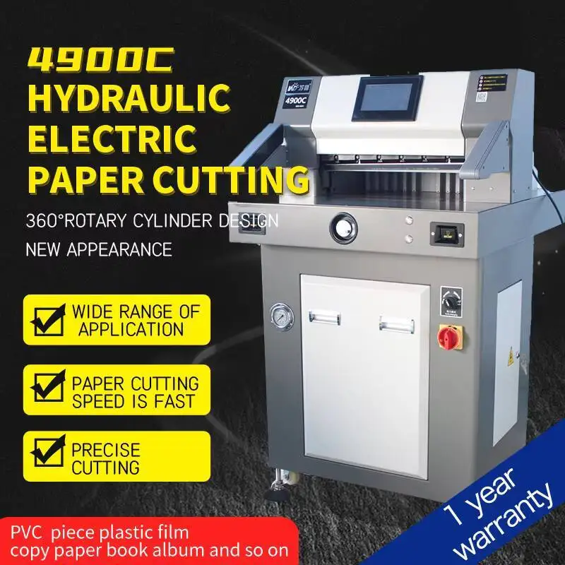 WD-4900C Hydraulic Electric Hine Hybrid Oil-Electric Program-Controlled Cutter Paper Guillotine