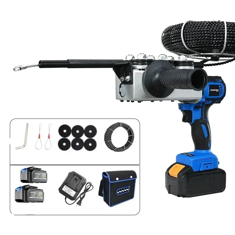 Rechargeable Brushless Threading Machine Automatic Electric Puller Through Wall  Lithium Battery  Threader