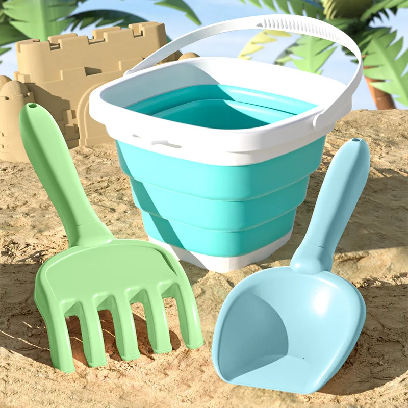 Складное маленькое ведро для воды, подходящее для летних пляжных ведер и ведра для хранения