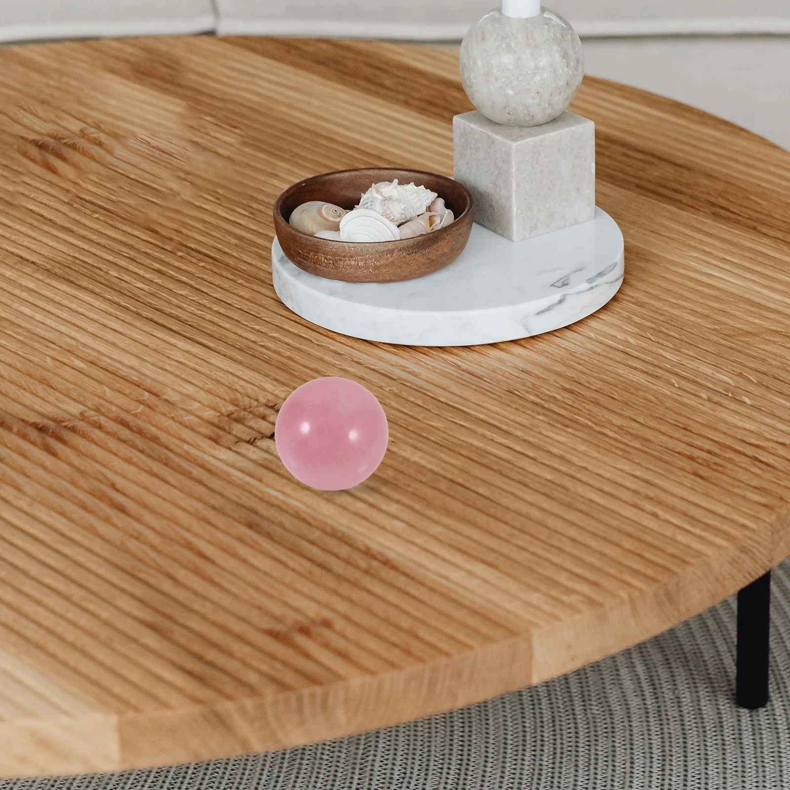 

Crystal Ball Ornament Elegant Textured Mini Sphere Decoration for Home Office Living Room Desktop Display Crystal Ball