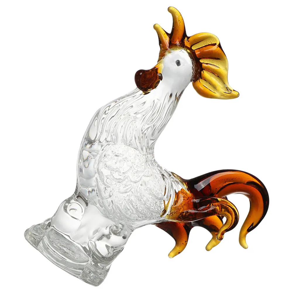 

Crystal Rooster Desktop Ornament Cartoon Shape Elegant Crystal Chicken Decoration Home Office Study Table Adornment