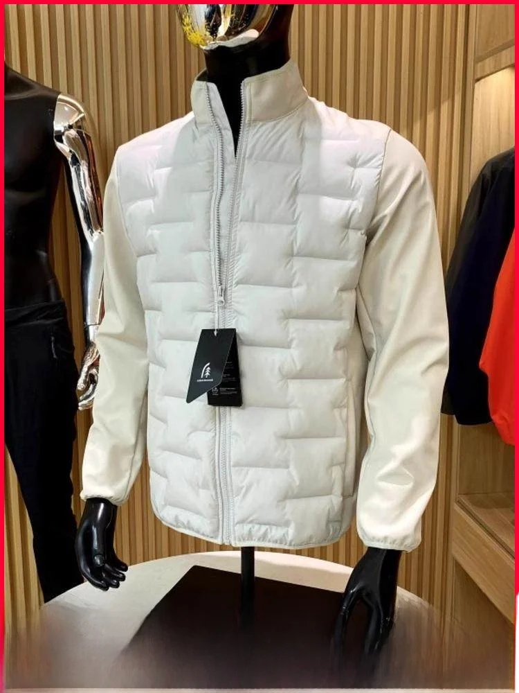 

Busin Series Outdoor High-End Winter Windproof Water-Resistant Stand Collar Cotton Jaet for Men Thi Warm Stand Fit