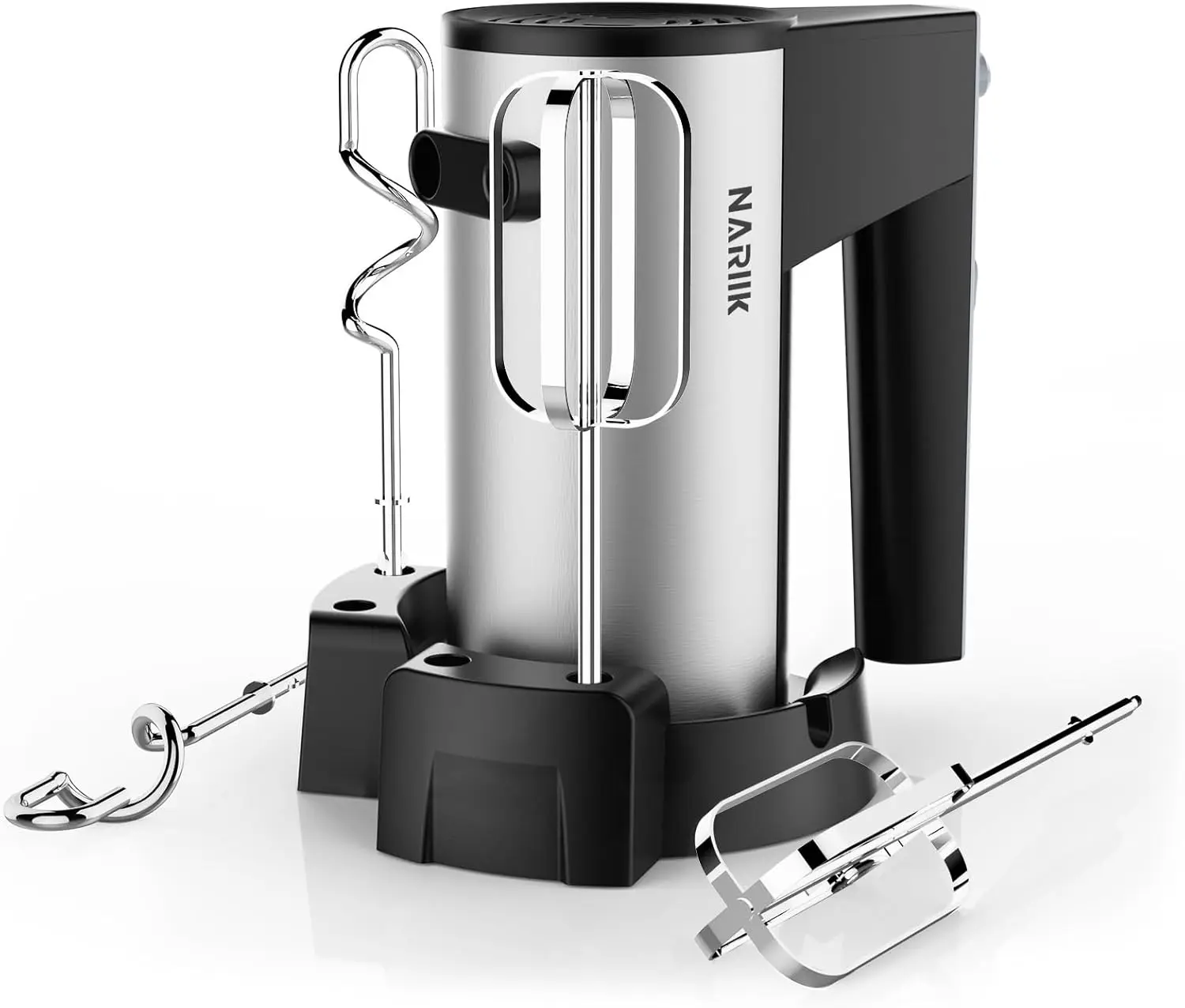 

5-Speed Hand Mixer with Turbo Boost, Stainless Steel Beaters & Dough Hooks