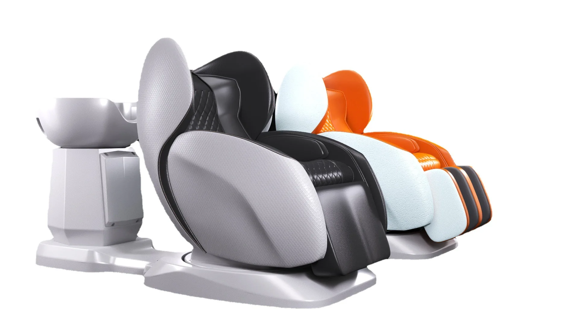 Barber shop space-saving integrated multifunctional maintenance shampoo massage hair care chair scalp rotation down nursing chai