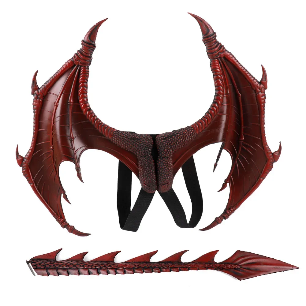 Funny Adult Cosplay Oversized Dragon Wings Tail Halloween Carnival Stage Performance Dance Party Costume