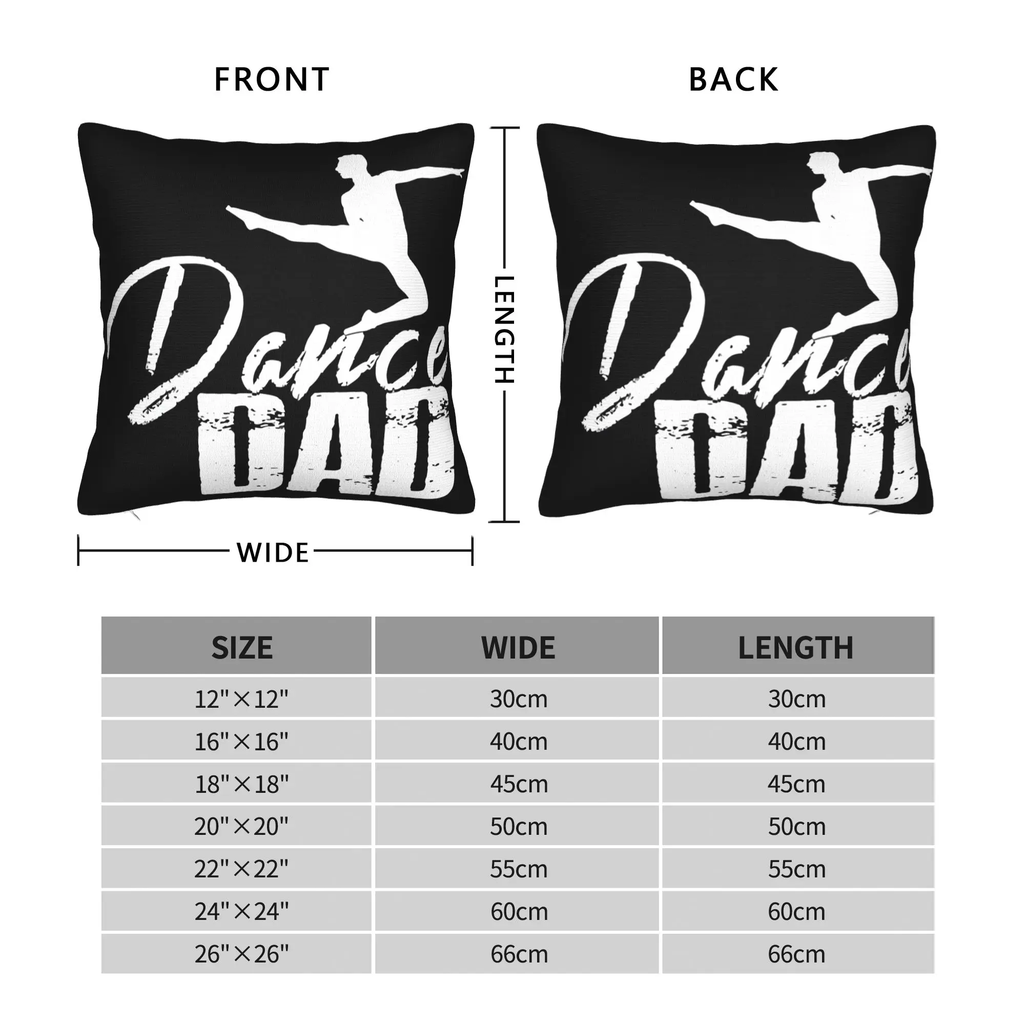 Dance Dad Ballet Pillow Cover  Kawaii Pillow Case For Living Room Bed Chair Comfy Pillowcases Gift