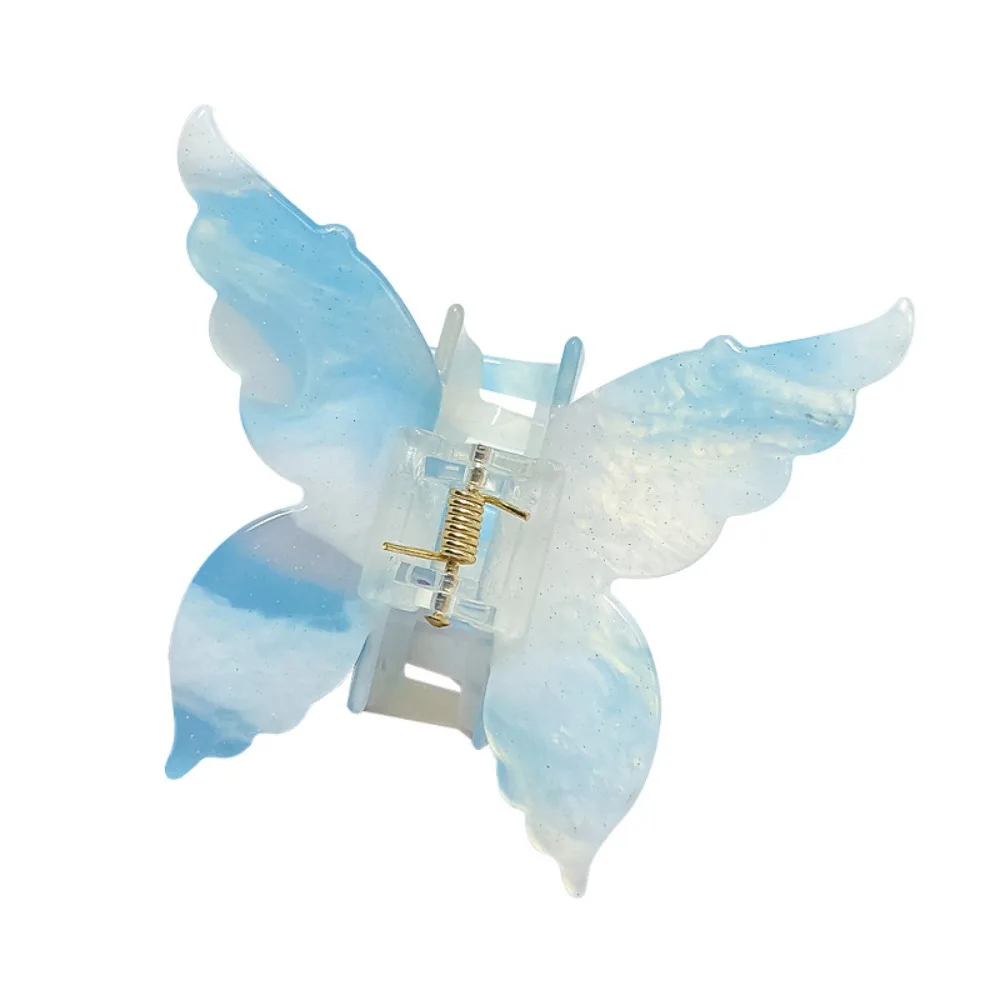 

Color Changing Acetate Butterfly Hair Claw Colorful Gradient Color Butterfly Hair Clip Korean Style Grab Clip Large Shark Clip