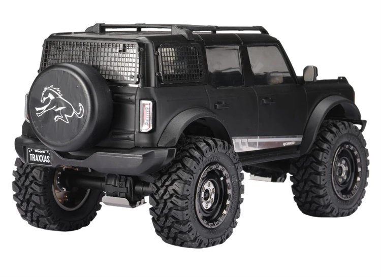 Jupe latérale à coque, miroir à lentille décorative, coque en acier inoxydable, plaque de protection en métal de Type A pour 1/18 Trax Trx-4m Bronco Trx4m