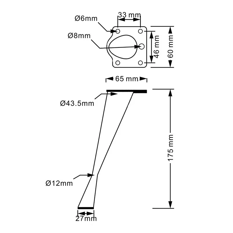 4pcs Silver Tilting Furniture Legs Metal Table Legs for Cabinets Sofa Foot Zinc Alloy Furniture Accessories 175mm