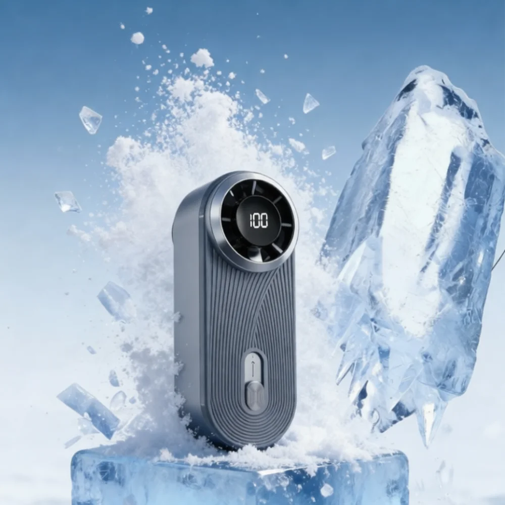 High Speed Handheld Fan Operated Silent Cooling Tool Compact Portable Blower For Summer Office Gear