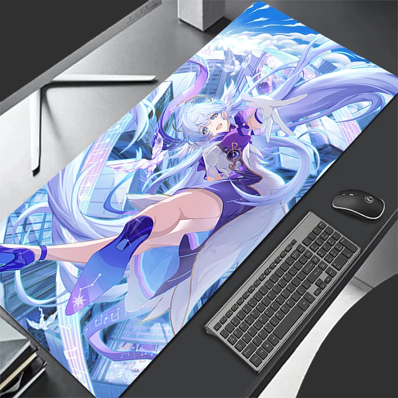 Mousepad Computer Gaming Accessories Keyboard Pad Office PC Rubber Mouse Pad Decoracion H-honkai Star Rail Robin Desk Mouse Mat