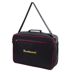 Rockhouse Effect Pedal Bag Oxford Cloth Portable Zipper Handbag Shoulder Bag with Detachable Strap (Black)