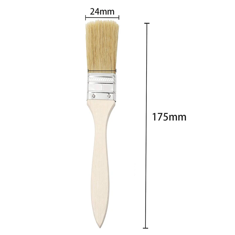 พู่กันระบายสีชิปและพู่กันระบายสีขนาด1นิ้ว (24มม.) 36แพ็คสำหรับทาสีคราบเคลือบเงากาวและ gesso
